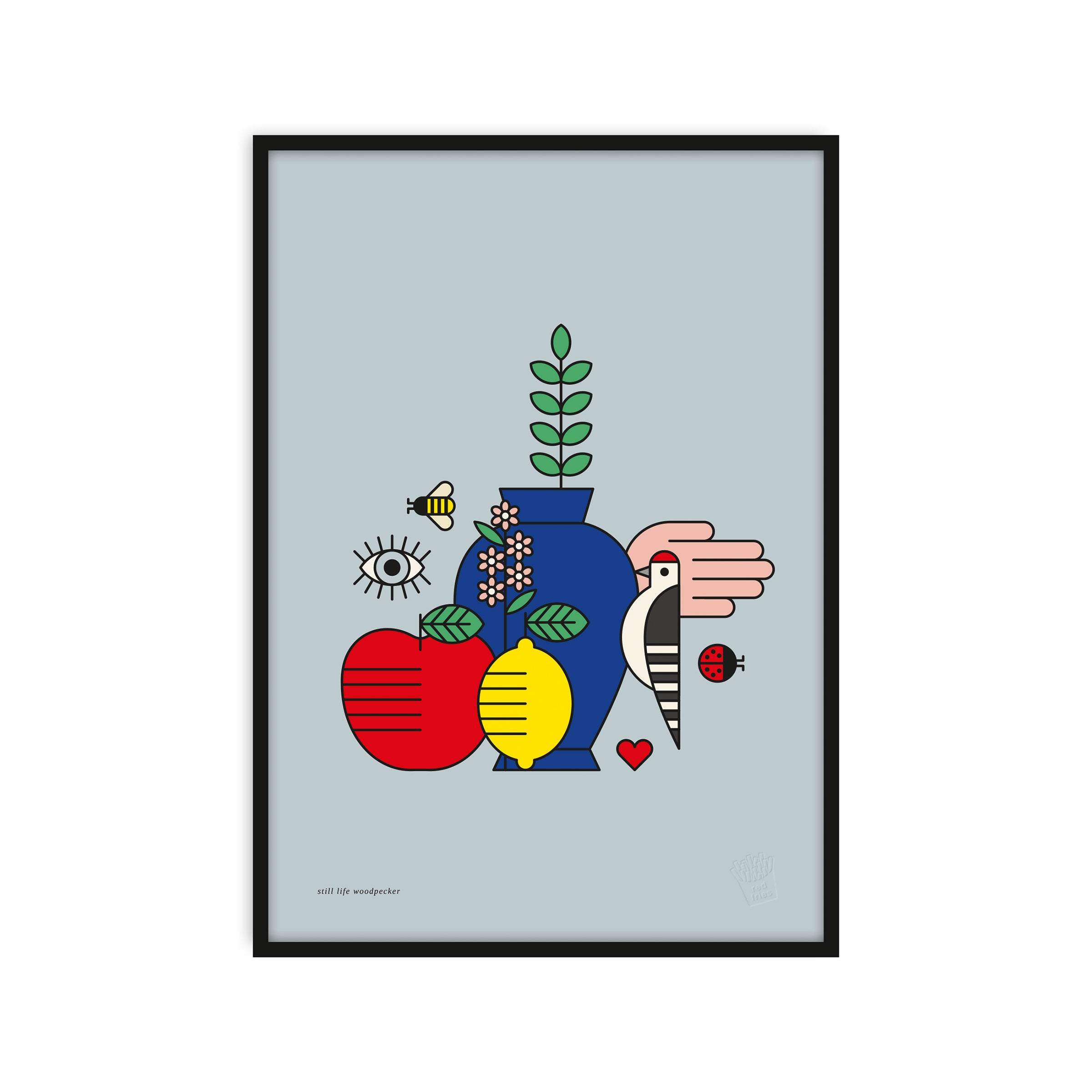 #0187 still life woodpecker a3 – www.redfries.com