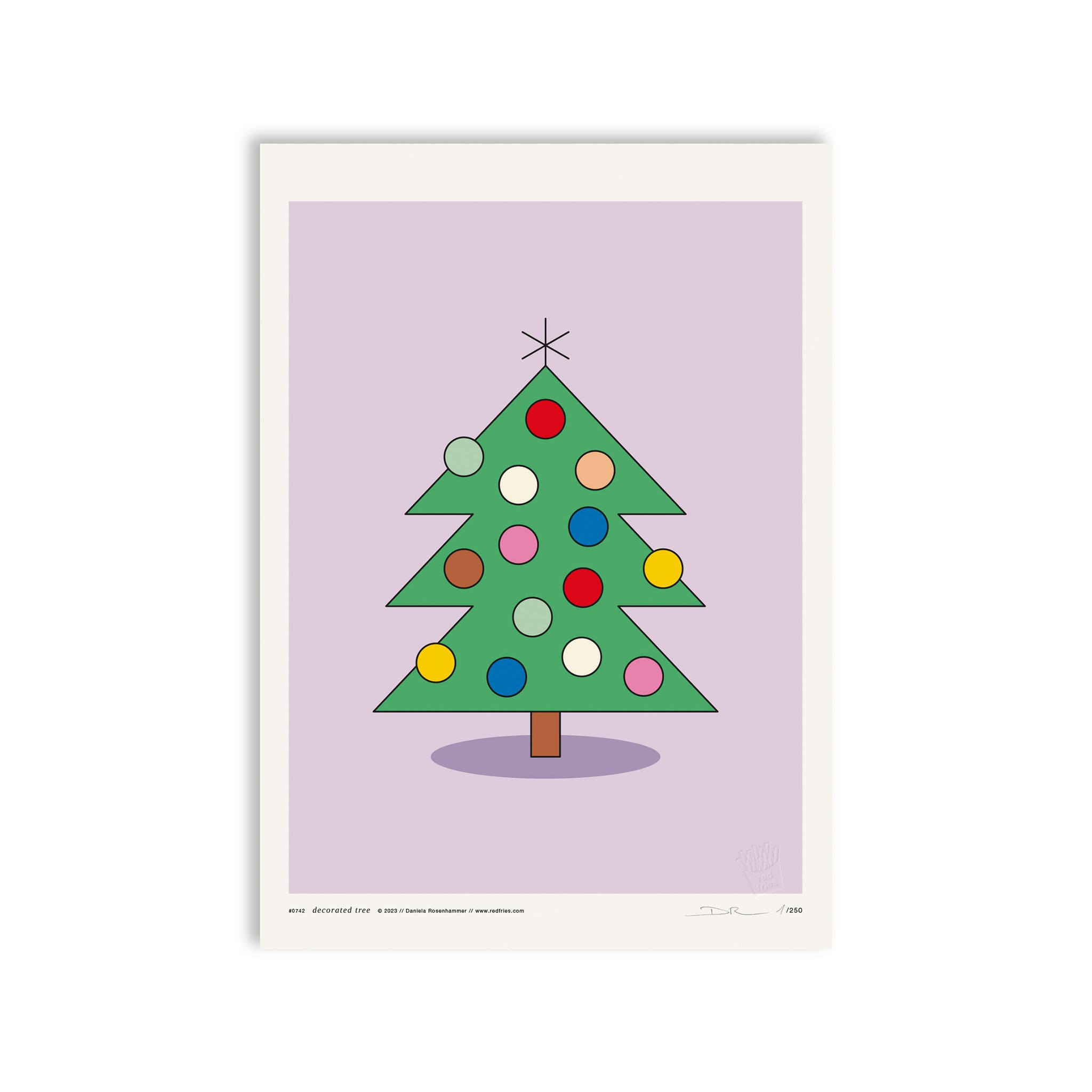 #0742 decorated tree lilac a3
