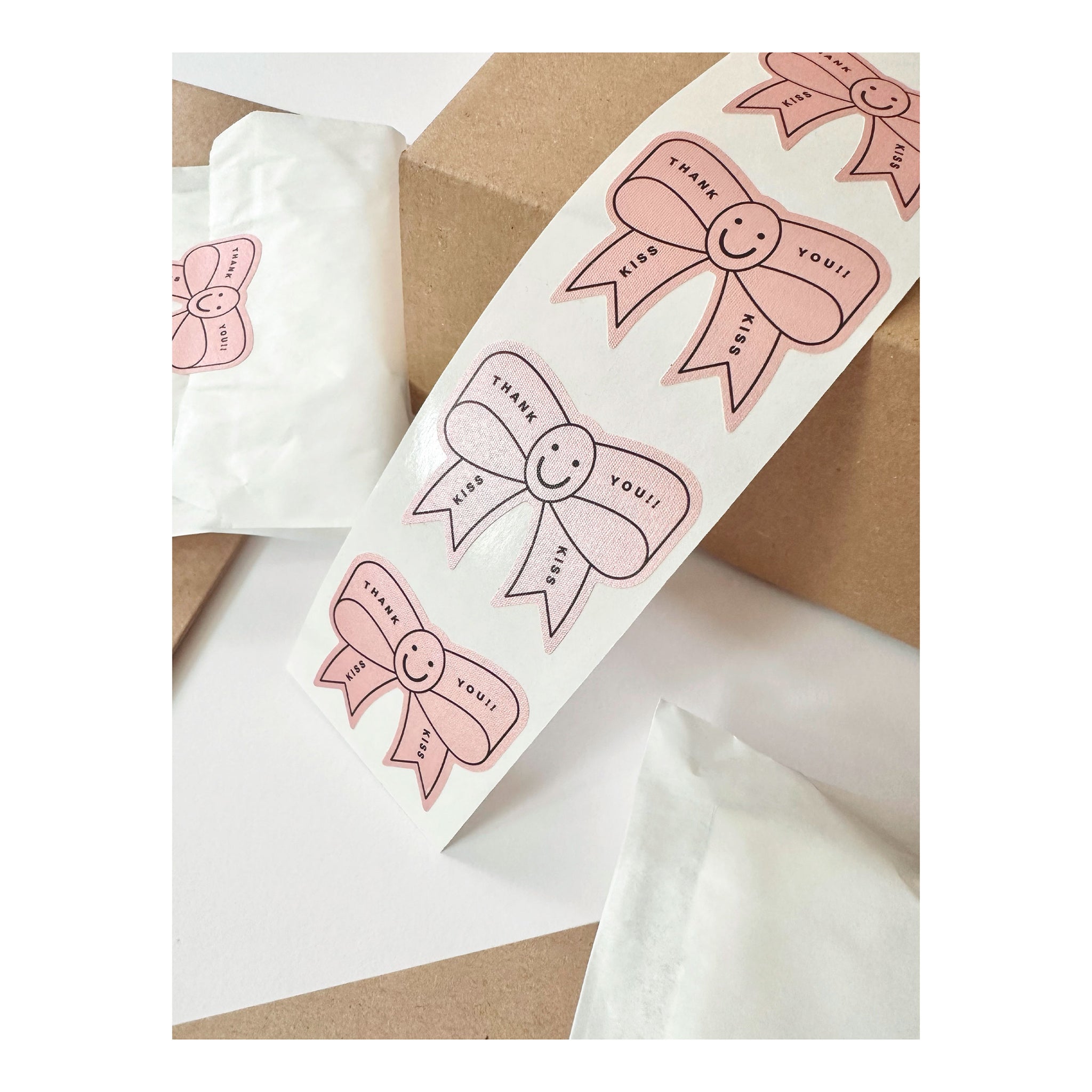 #0772 sticker ribbon metallic rose