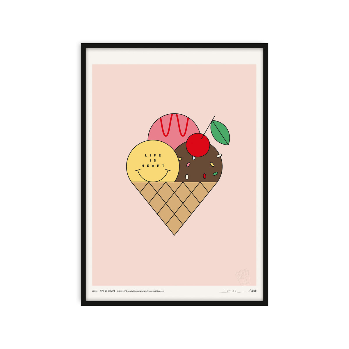 #0805 life is heart a3