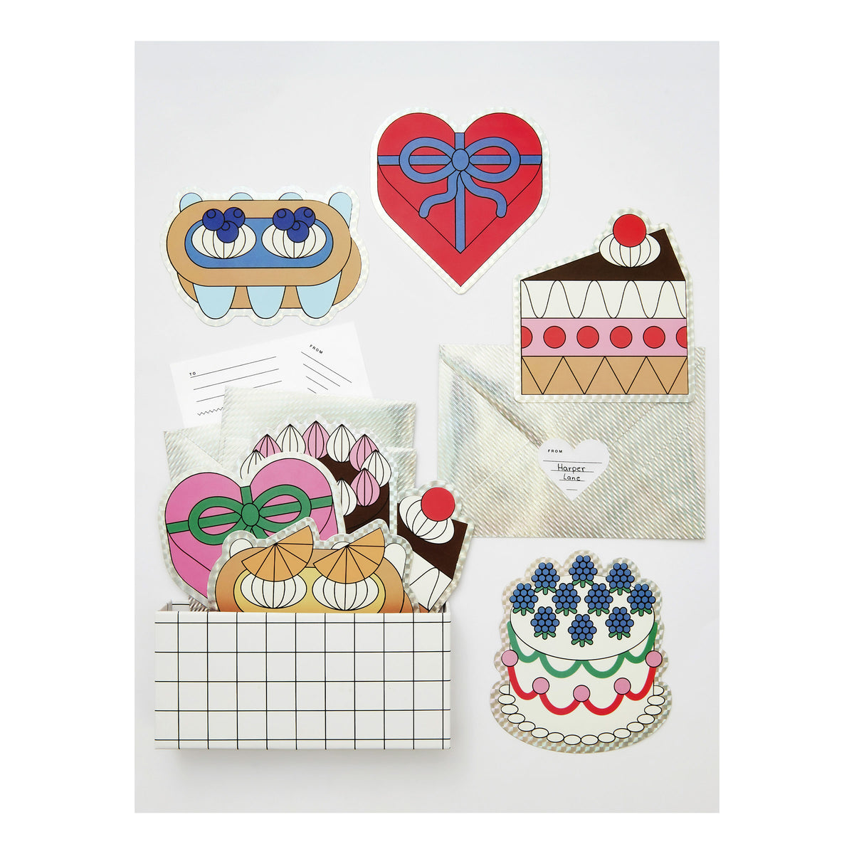 #0932 rico design die-cut cards birthday