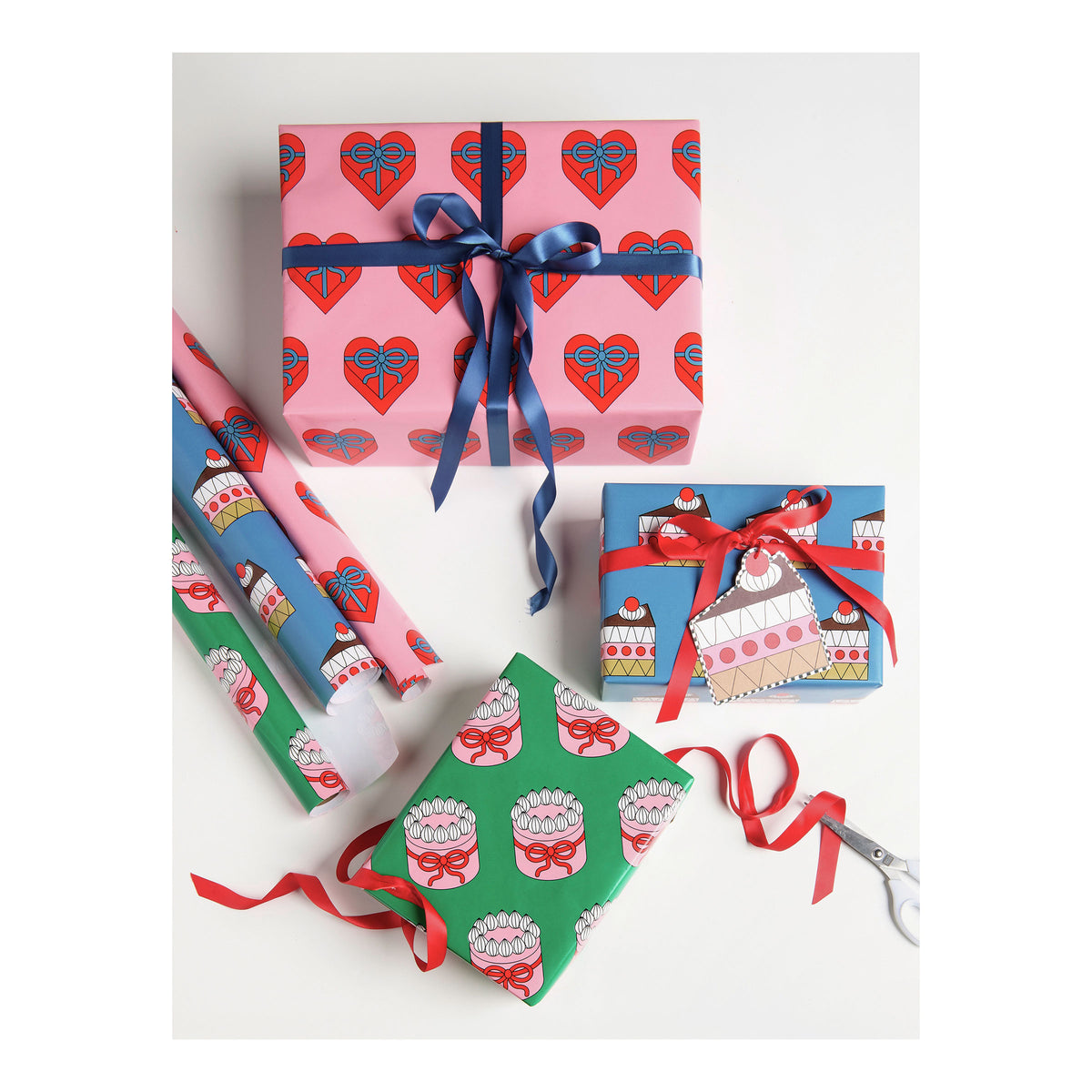 #0940 rico design gift wrap cherry cake