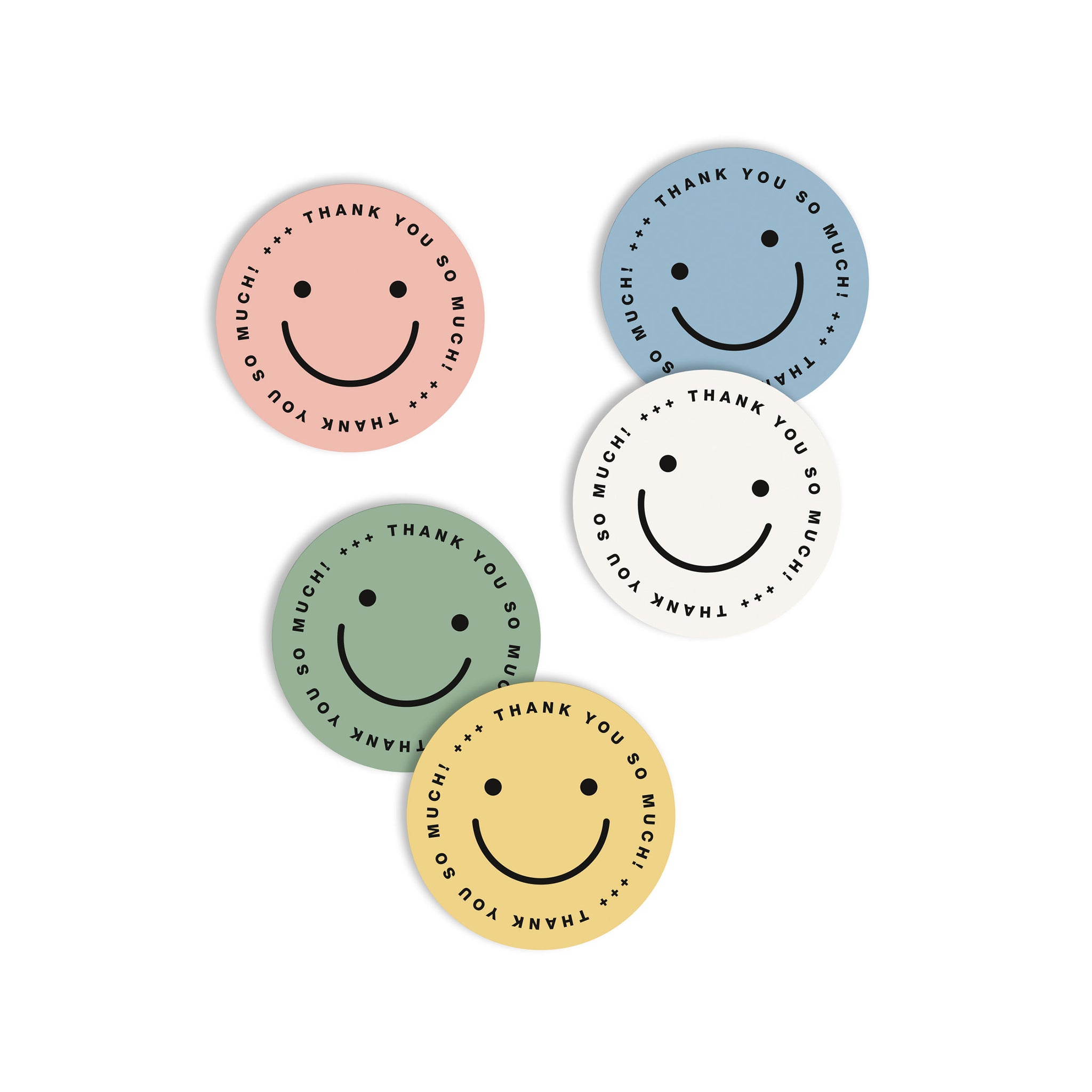 41 Smiley Sticker mit goldfarbenen Rand Verzierung Aufkleber für Geschenke  Karten zum Basteln Spielen